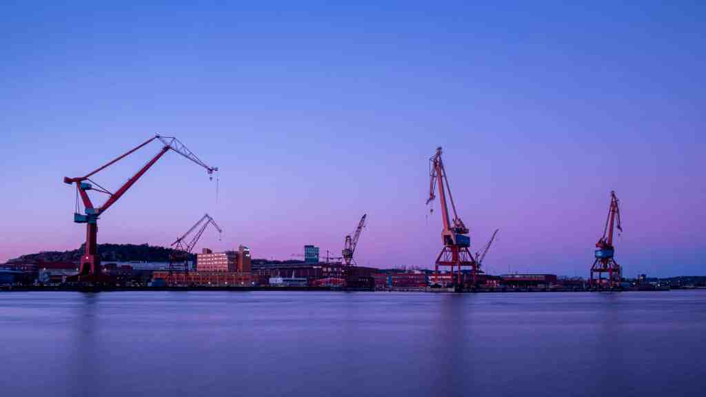 Industrial environment on the coast